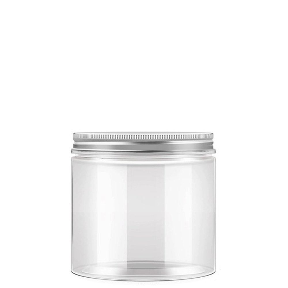300mL/89mm Neck Straight Sided Plastic Jar With Metal Lid - TEM IMPORTS™