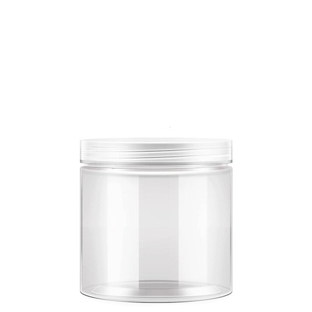 300mL/89mm Neck Straight Sided Plastic Jar With Plastic Lid - TEM IMPORTS™