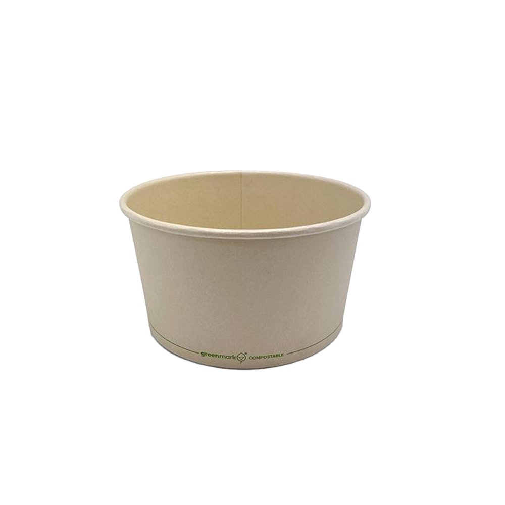 32oz/950mL PLA Coated Bamboo Paper Salad Bowl - TEM IMPORTS™