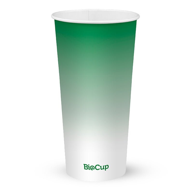 32oz/960mL (105mm) Green Cold Paper BioCup - 500/ctn - TEM IMPORTS™