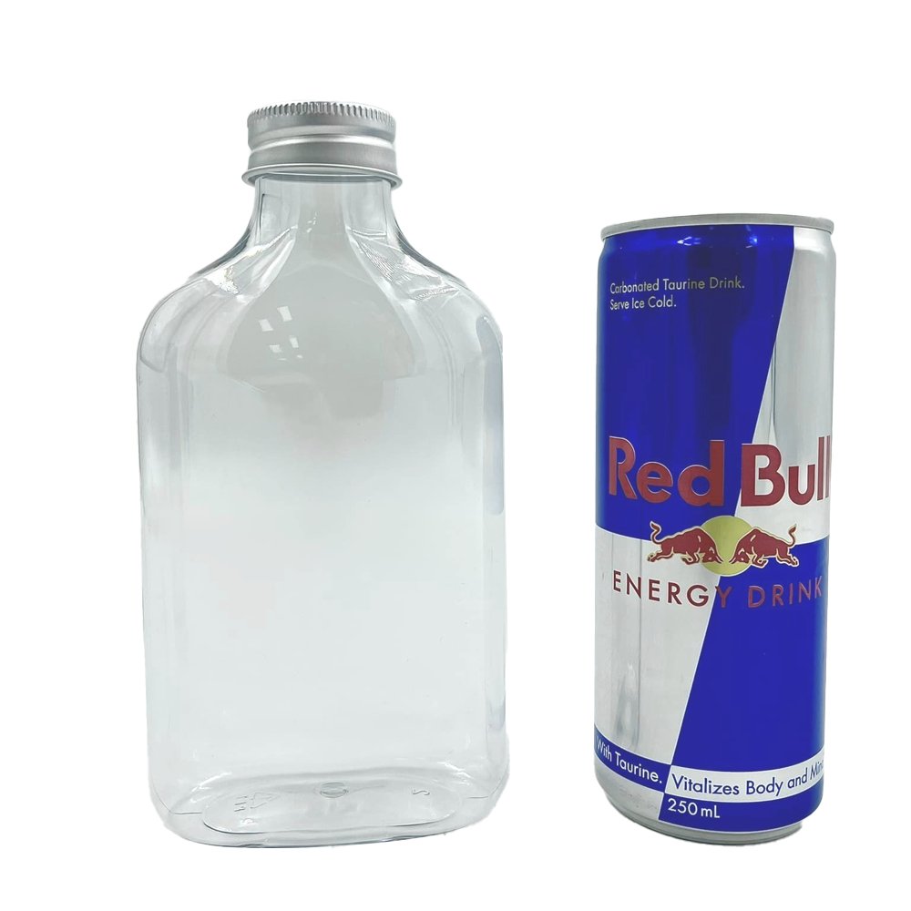 350mL Flask PET Bottle with Aluminium Cap - TEM IMPORTS™