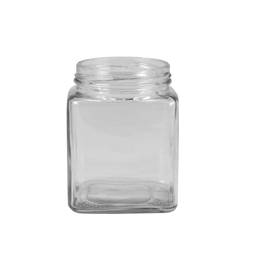 380mL Square Glass Jar With Metal Twist Lid - TEM IMPORTS™