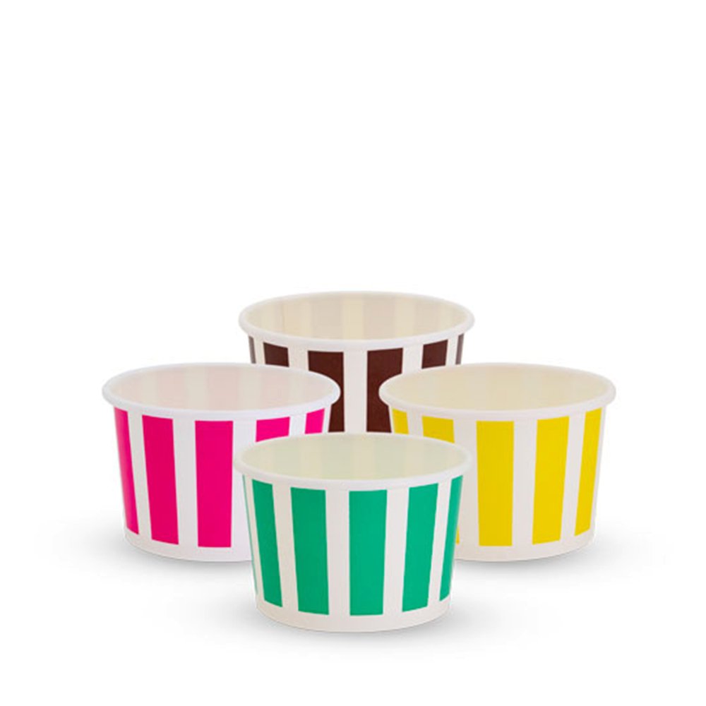 3oz/90mL Candy Stripe Ice-Cream Paper Cup - TEM IMPORTS™