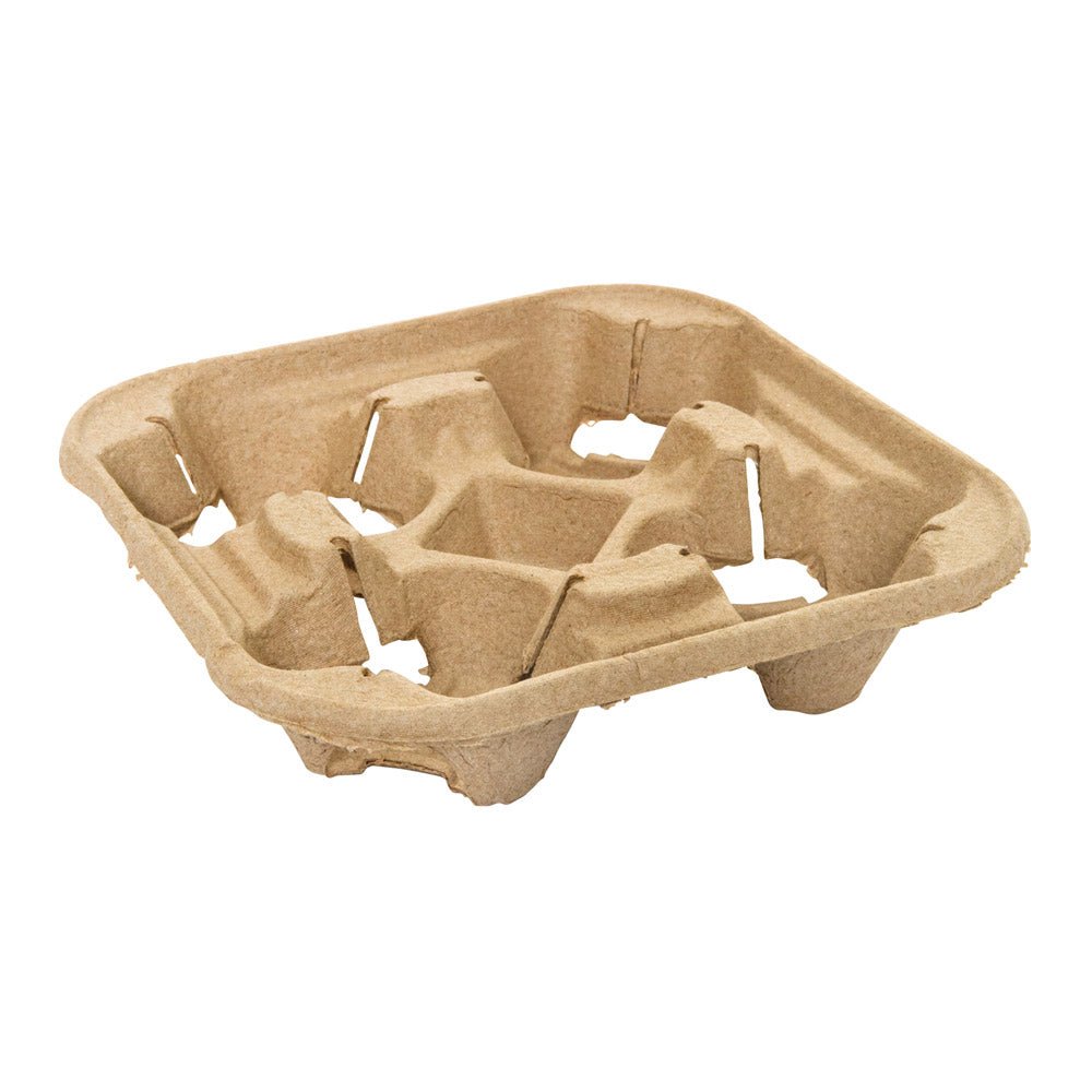 4 Cup Compostable Drink Tray