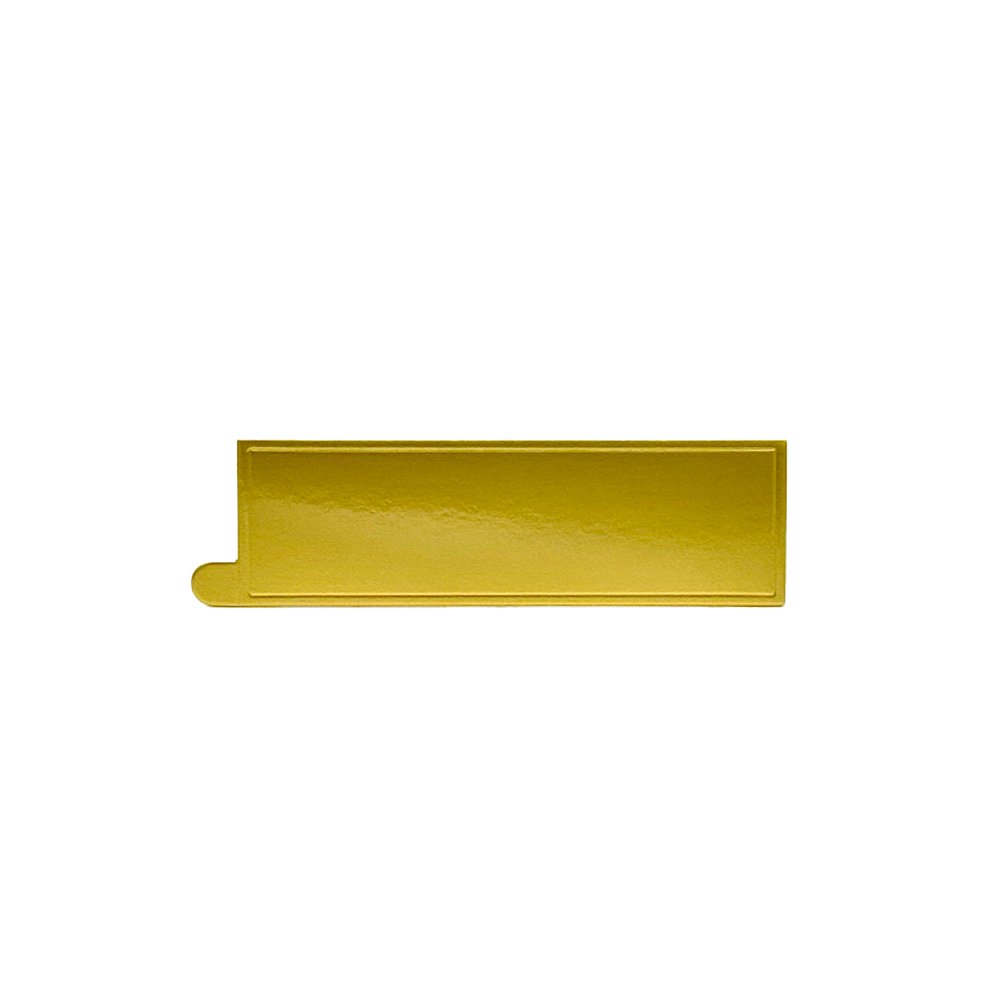 40x130mm Mini Cake Board Long Rectangular Gold - Pack of 100 - TEM IMPORTS™
