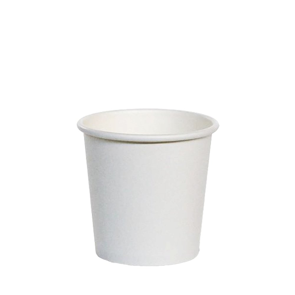 4oz/120mL PE Coated SW Paper Cup Plain White - TEM IMPORTS™
