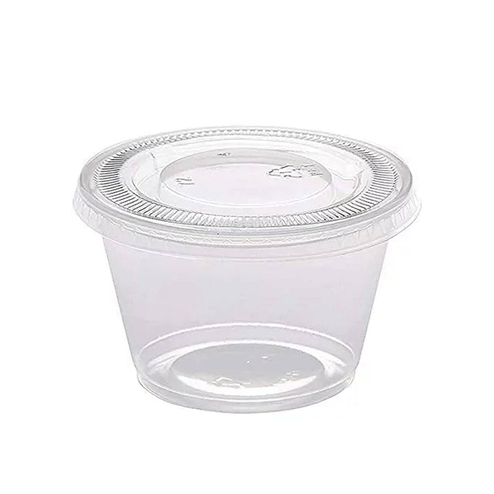 4oz/120mL Round Sauce Containers With Lid - Pk100 - TEM IMPORTS™