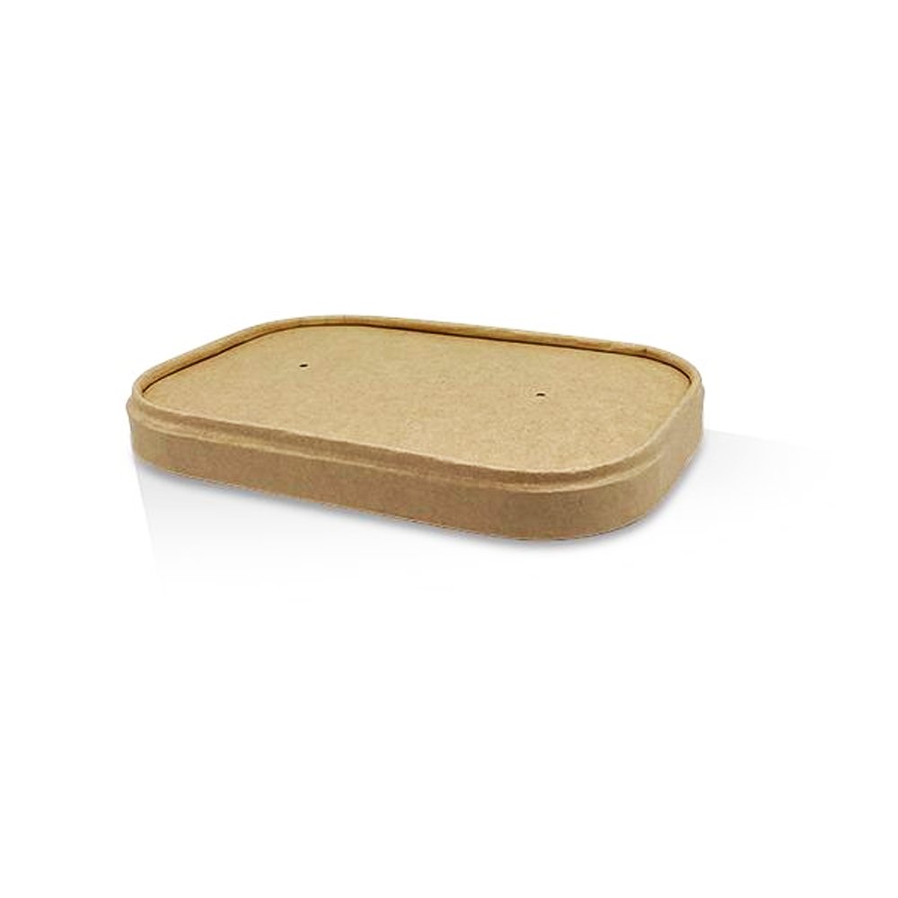 500mL-1000mL PLA Coated Kraft Lid For Rectangular Container - TEM IMPORTS™