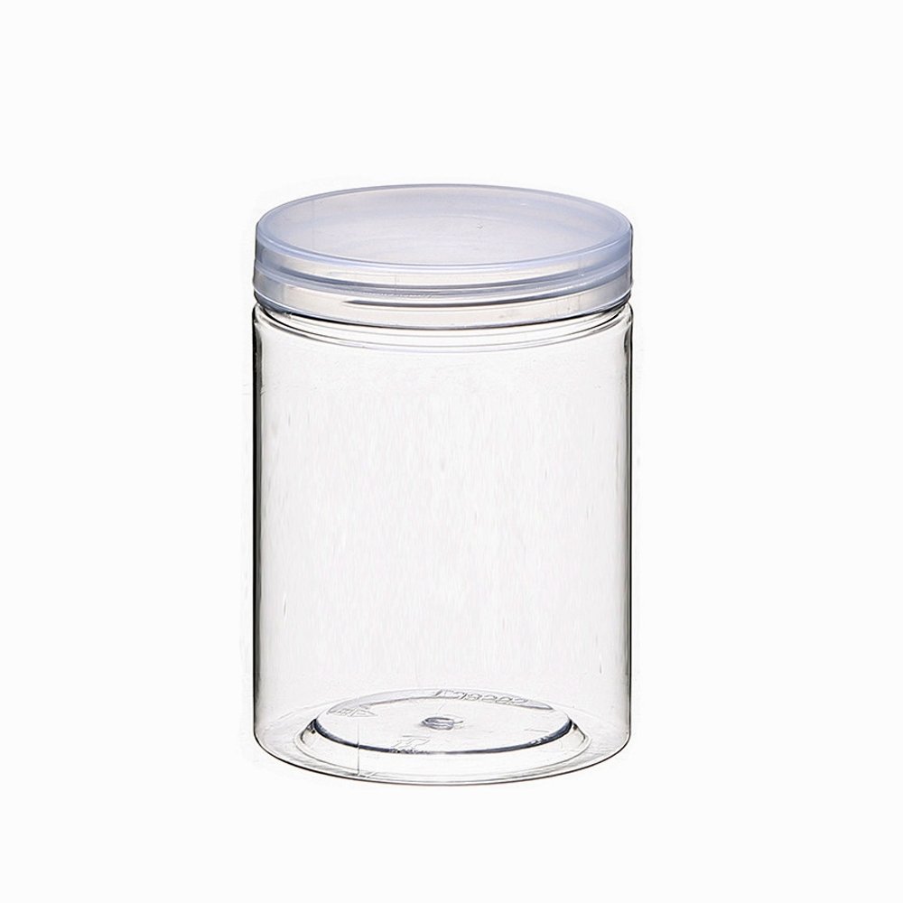 500mL/83mm Neck Straight Sided Plastic Jar With Plastic Lid - TEM IMPORTS™