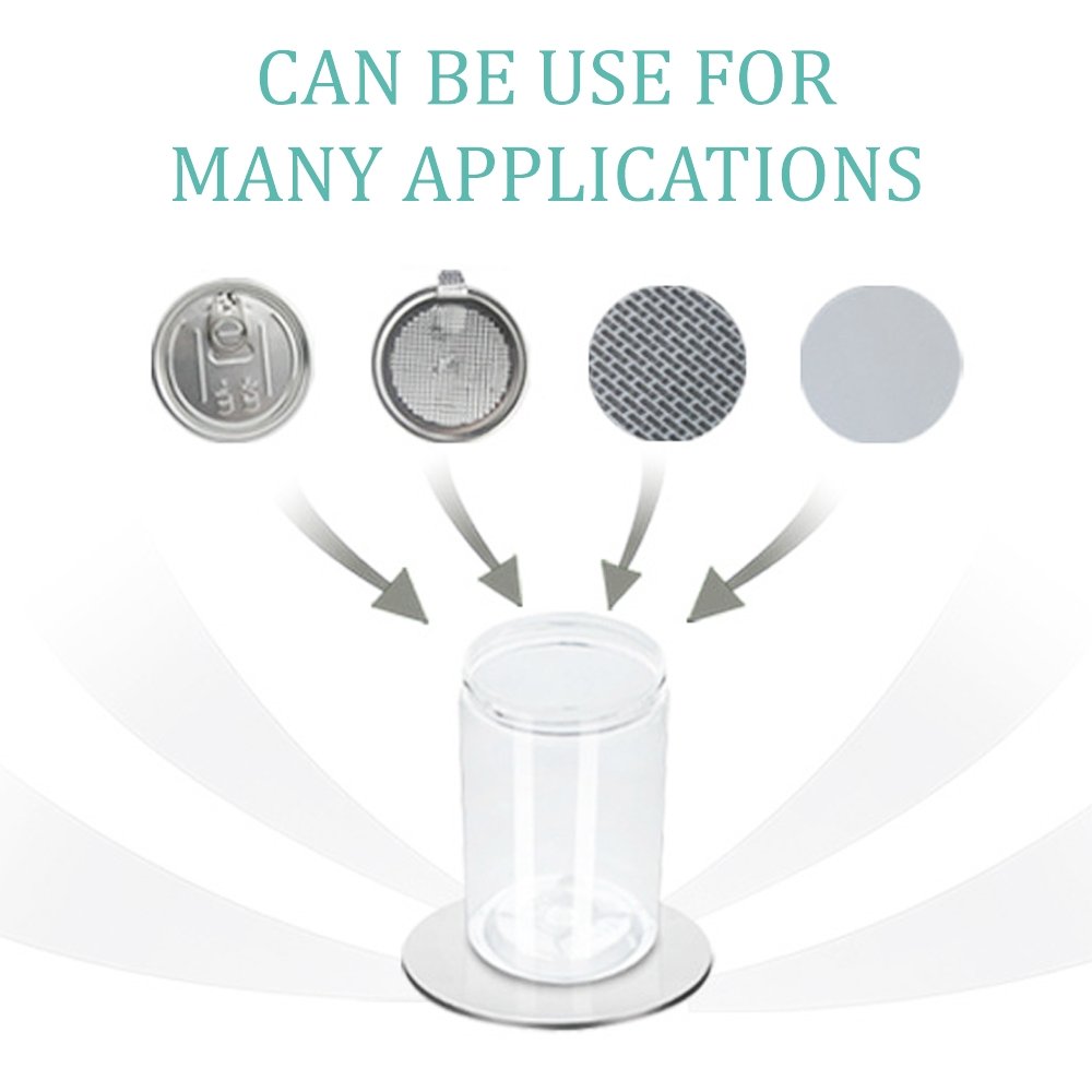 500mL/89mm Neck Straight Sided Plastic Jar With Metal Lid - TEM IMPORTS™