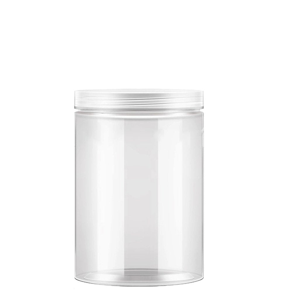 500mL/89mm Neck Straight Sided Plastic Jar With Plastic Lid - TEM IMPORTS™