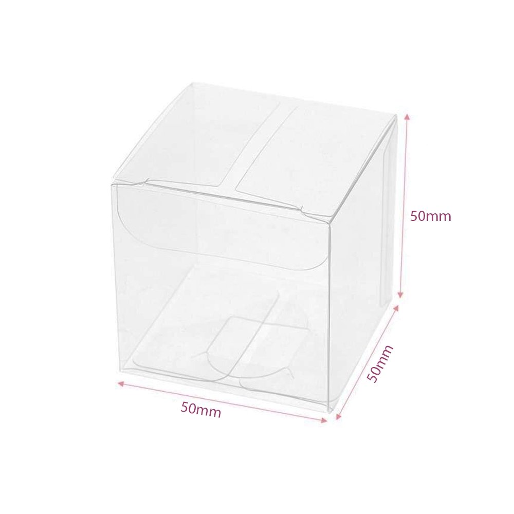 Transparent PVC Cube Box - 50x50mm - TEM IMPORTS™