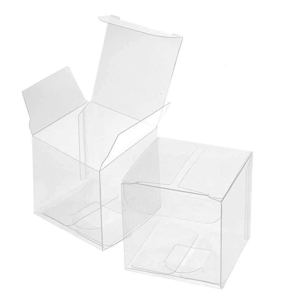 Transparent PVC Cube Box - 50x50mm - TEM IMPORTS™
