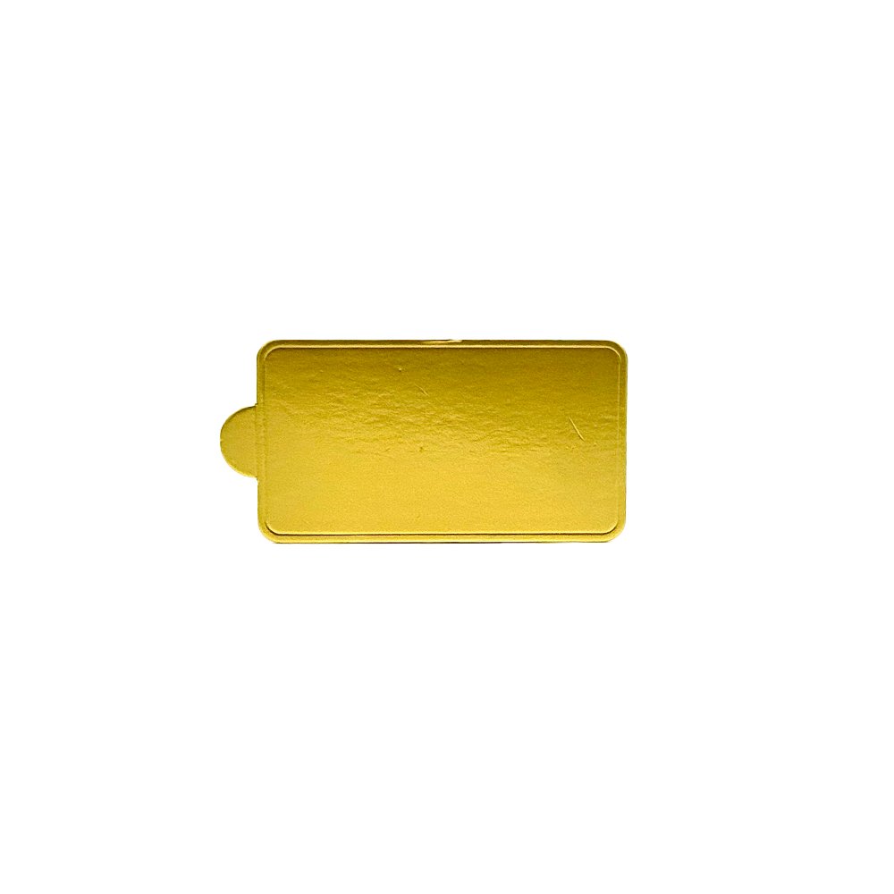 50x90mm Mini Cake Board Rectangular Gold - Pack of 100 - TEM IMPORTS™