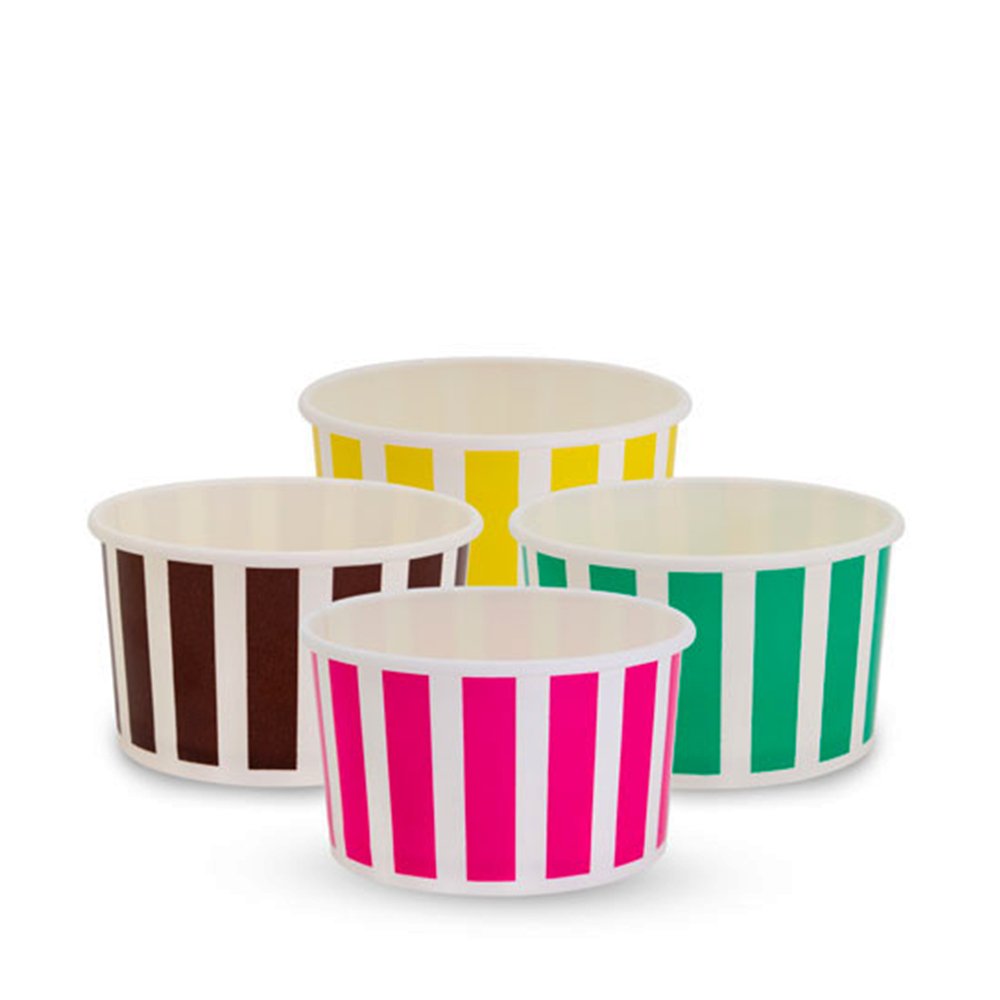5oz/150mL Candy Stripe Ice-Cream Paper Cup - TEM IMPORTS™