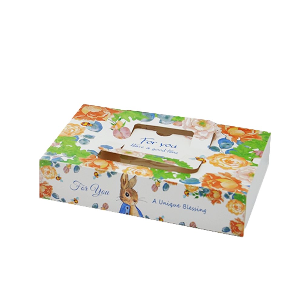 6 Compartment Paper Box - Flower&Rabbit - TEM IMPORTS™