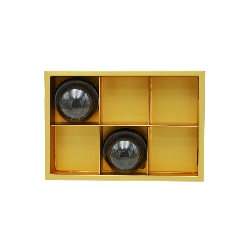 6 Compartment Paper Box - Pink & Gold - TEM IMPORTS™