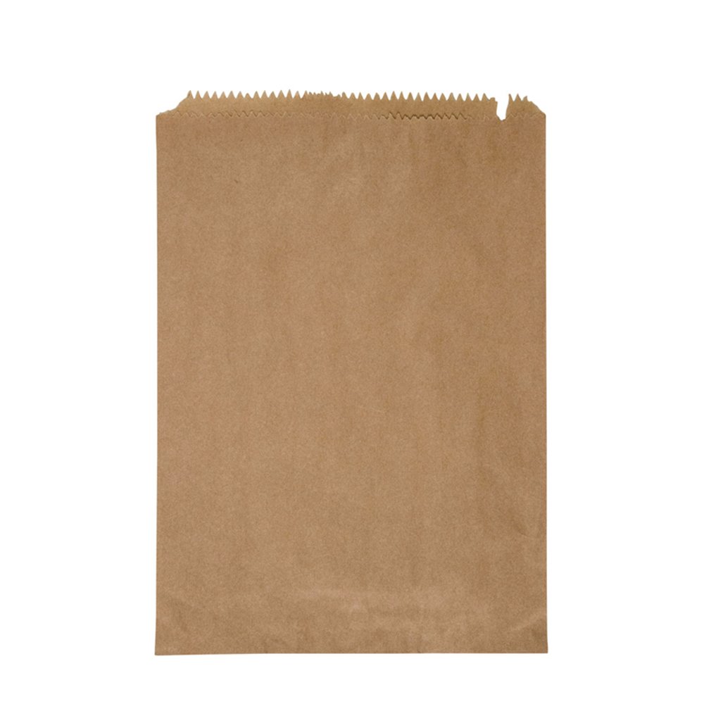 6F Flat Paper Bag Brown - Pack of 100 - TEM IMPORTS™