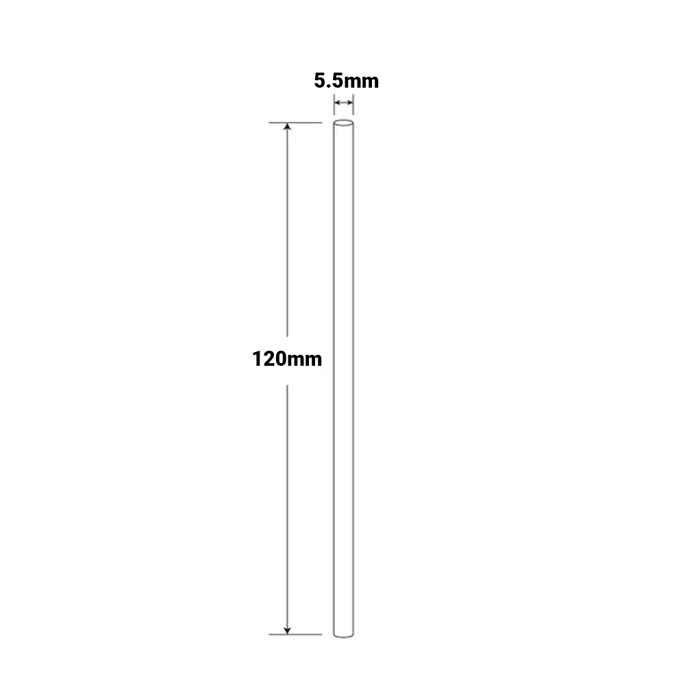 6mm Black Paper Straw Cocktail - Pk50 - TEM IMPORTS™