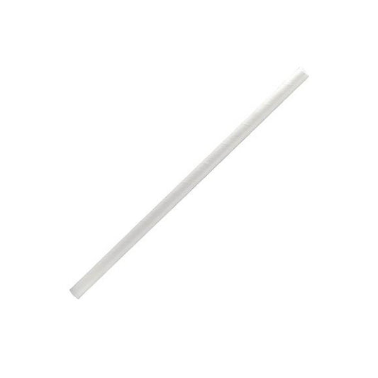 Paper Straw Regular Plain White