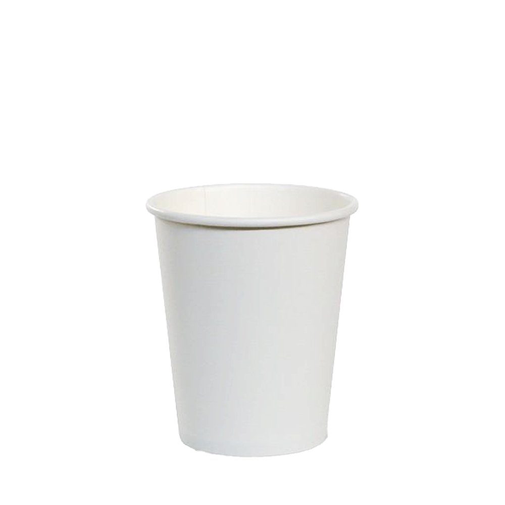 6oz/180mL PE Coated SW Paper Cup Plain White - TEM IMPORTS™