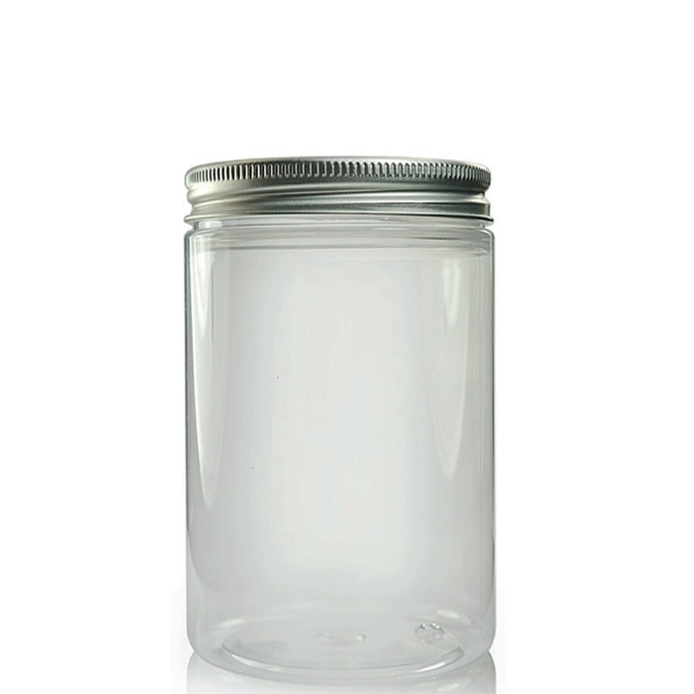 700mL/83mm Neck Straight Sided Plastic Jar With Metal Lid - TEM IMPORTS™