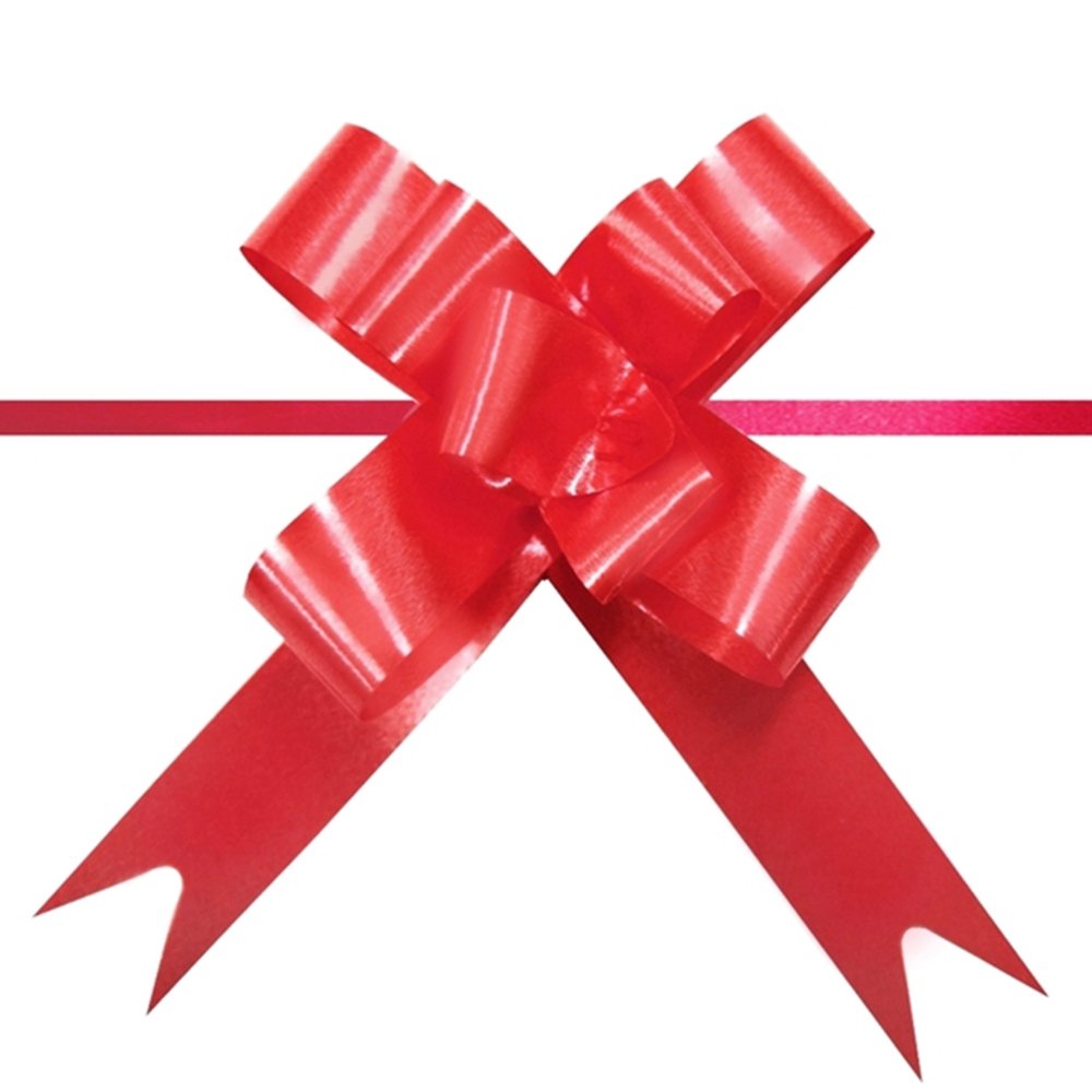 7cm Wide Butterfly Pull Bows-Mini Metallic Red - Pk 10 - TEM IMPORTS™