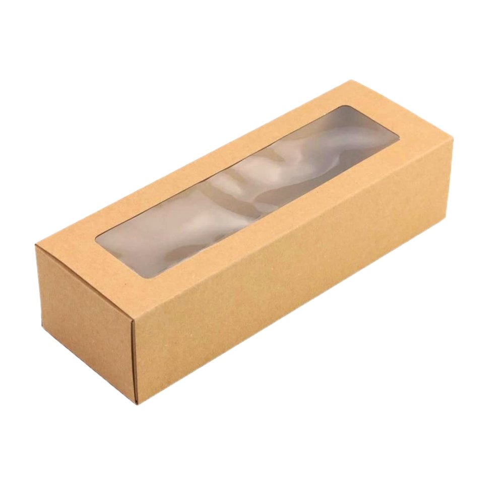 8 Macarons Kraft Paper Box With Window - TEM IMPORTS™