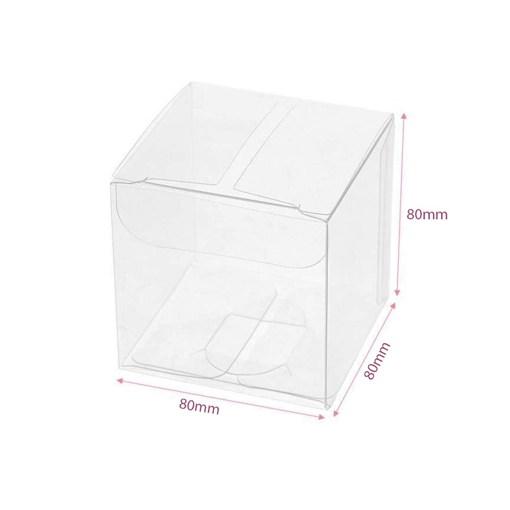 80x80mm Clear PVC Cube Box - TEM IMPORTS™
