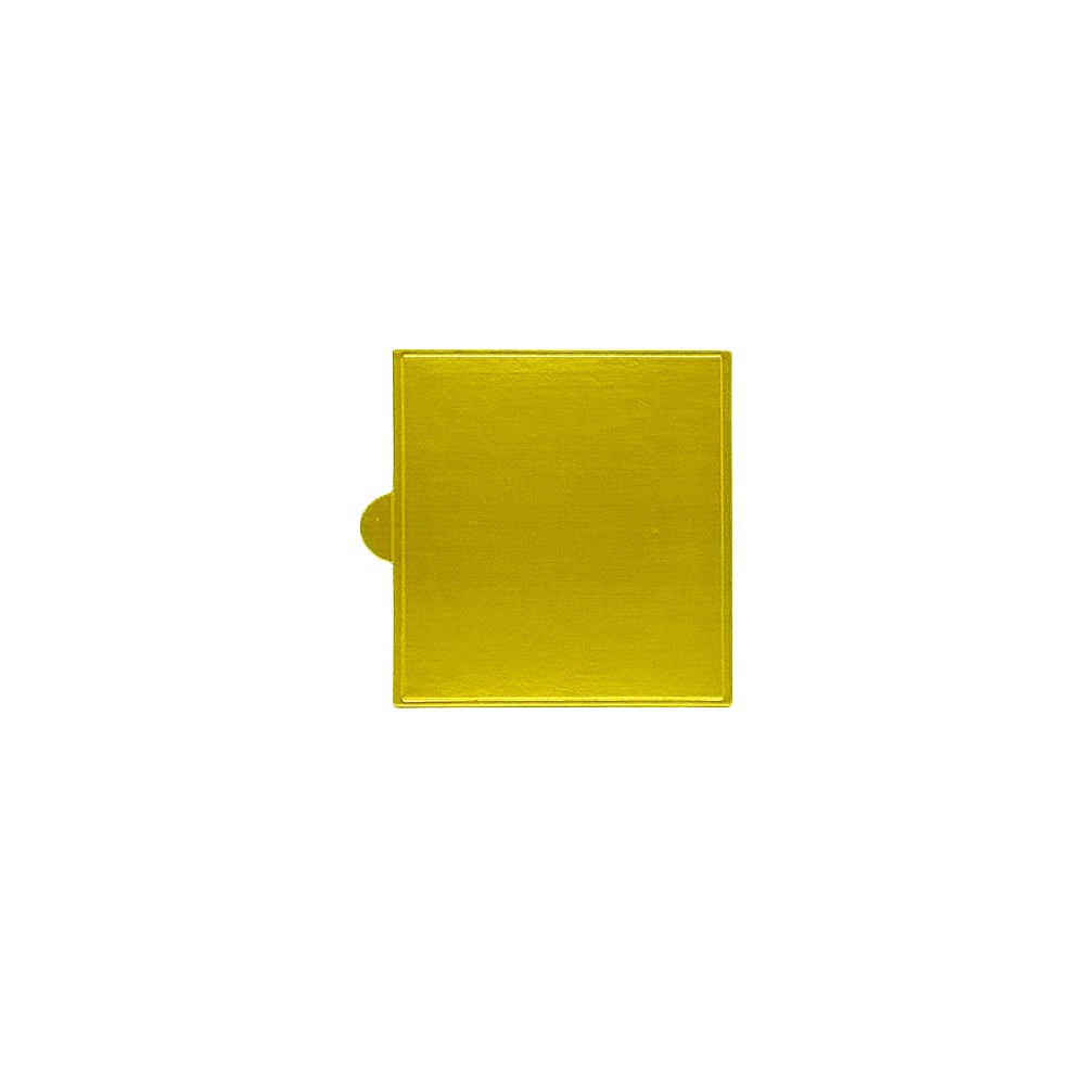84x89mm Mini Cake Board Square Gold - Pack of 100 - TEM IMPORTS™