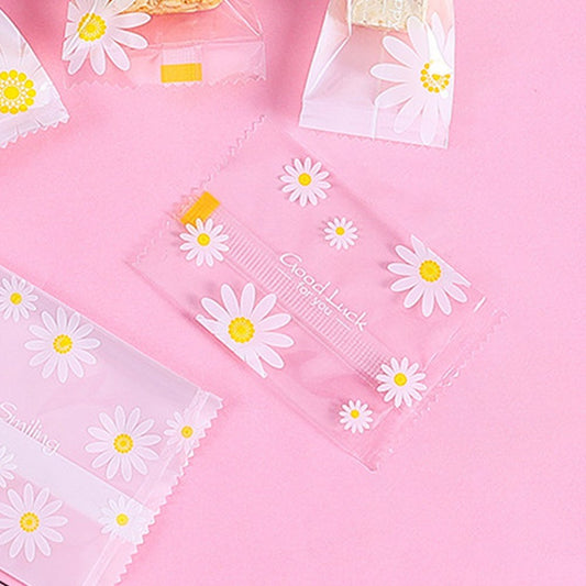 85x55mm Heat Seal Nougat Bags -Pk100-Daisy - TEM IMPORTS™
