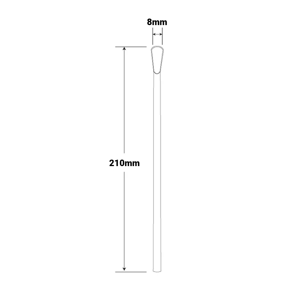8mm White Paper Straw Spoon - Pk50 - TEM IMPORTS™