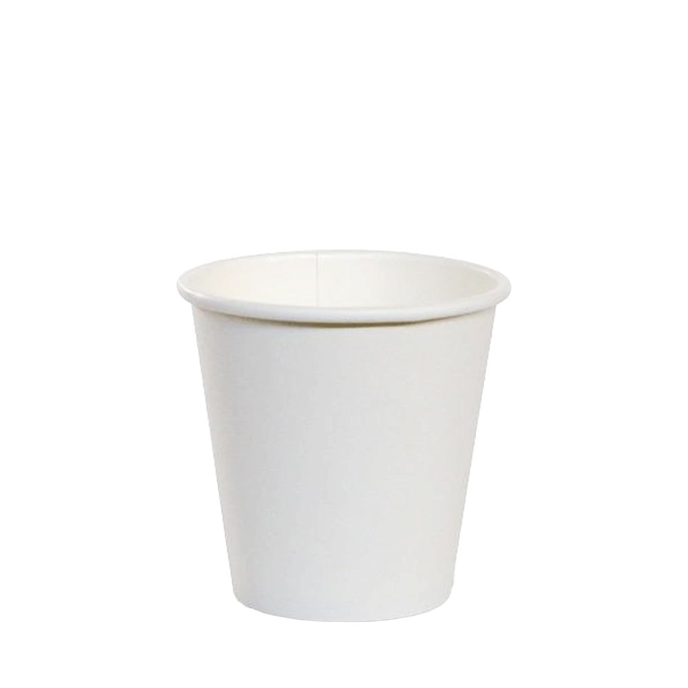 8oz/237mL PE Coated SW Paper Cup Plain White - TEM IMPORTS™