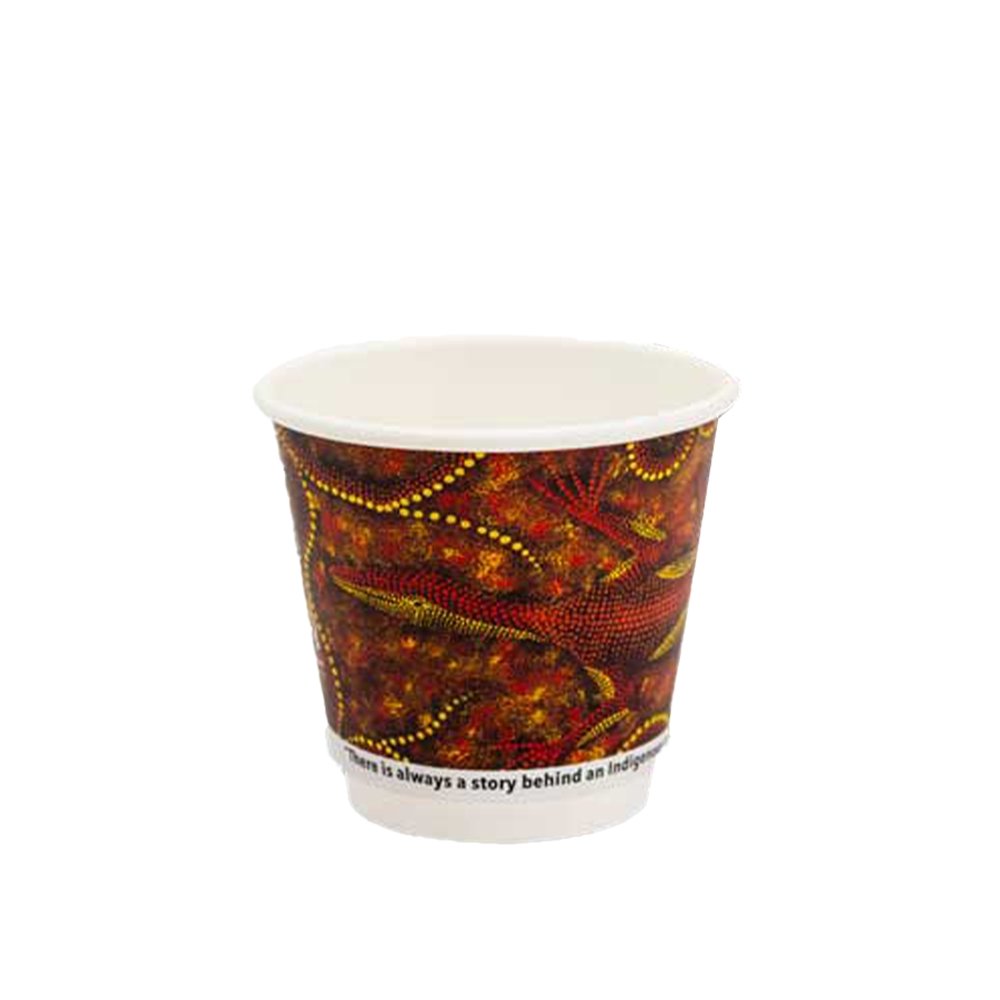 8oz/237mL PLA Coated SW Paper Cup Indigenous - TEM IMPORTS™