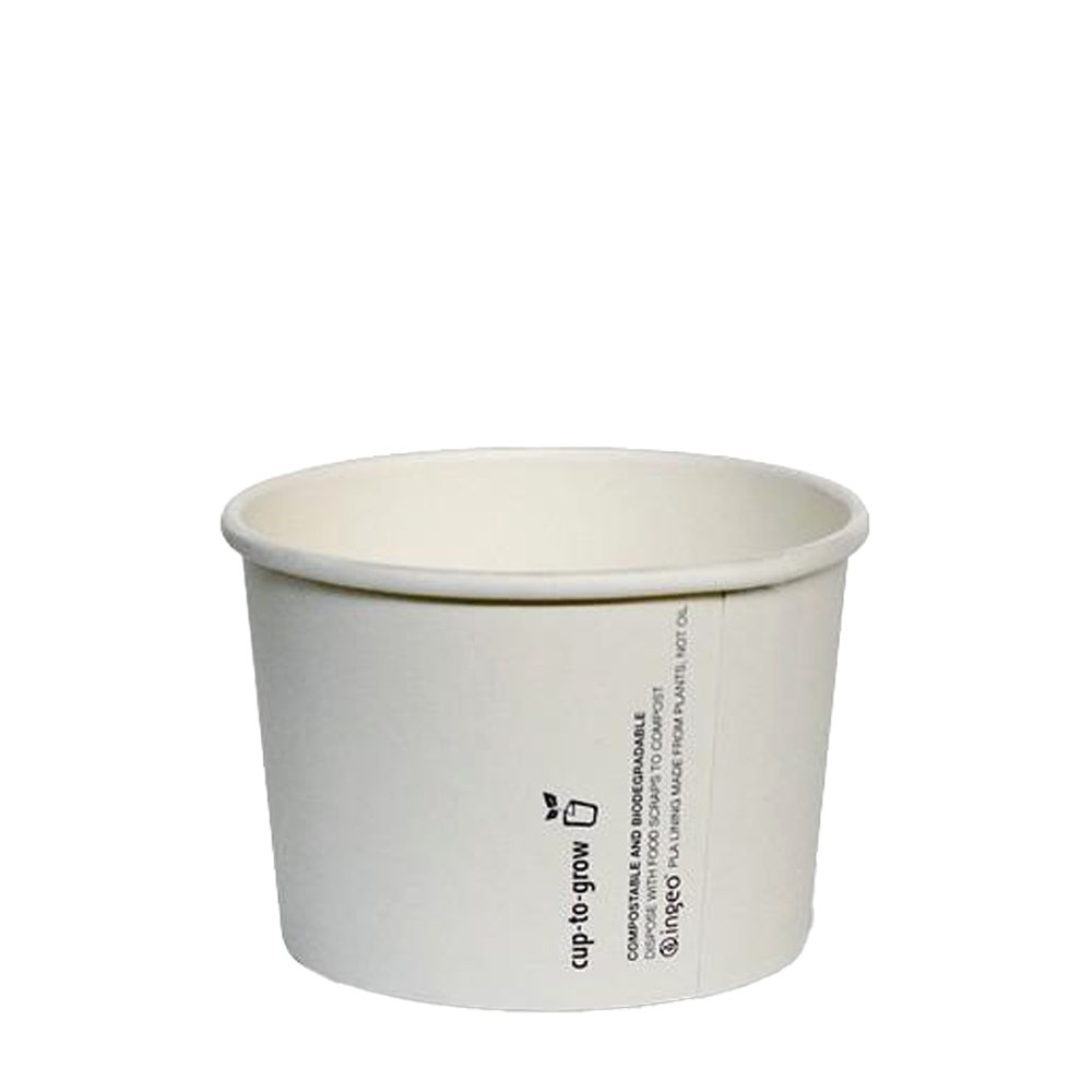 8oz/240mL PLA Coated White Paper Soup Cup - TEM IMPORTS™