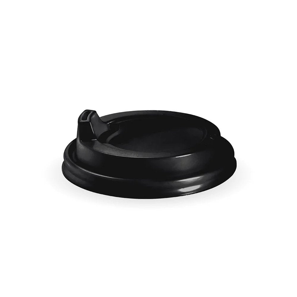 90mm Large Black PS Sipper BioCup Lid - 1000/ctn - TEM IMPORTS™