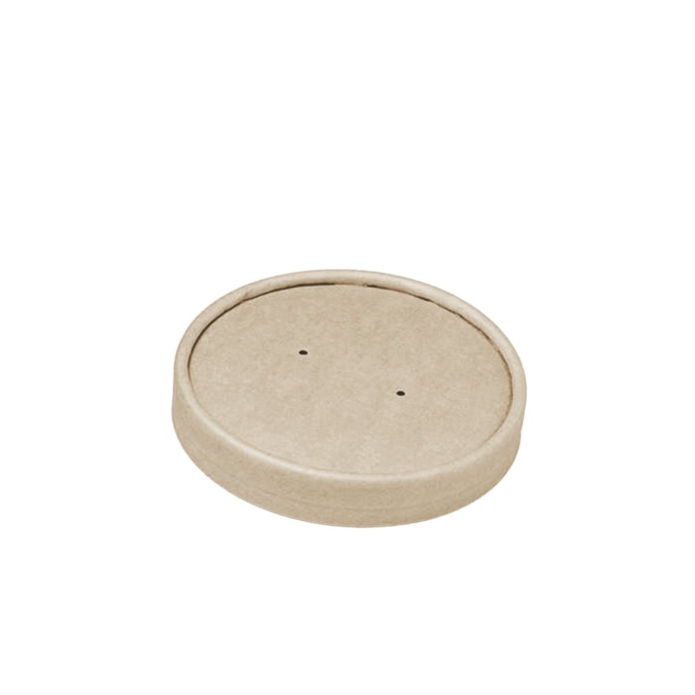 92mm PLA Coated Bamboo Paper Lid For 4/8/12oz Soup Cup - TEM IMPORTS™