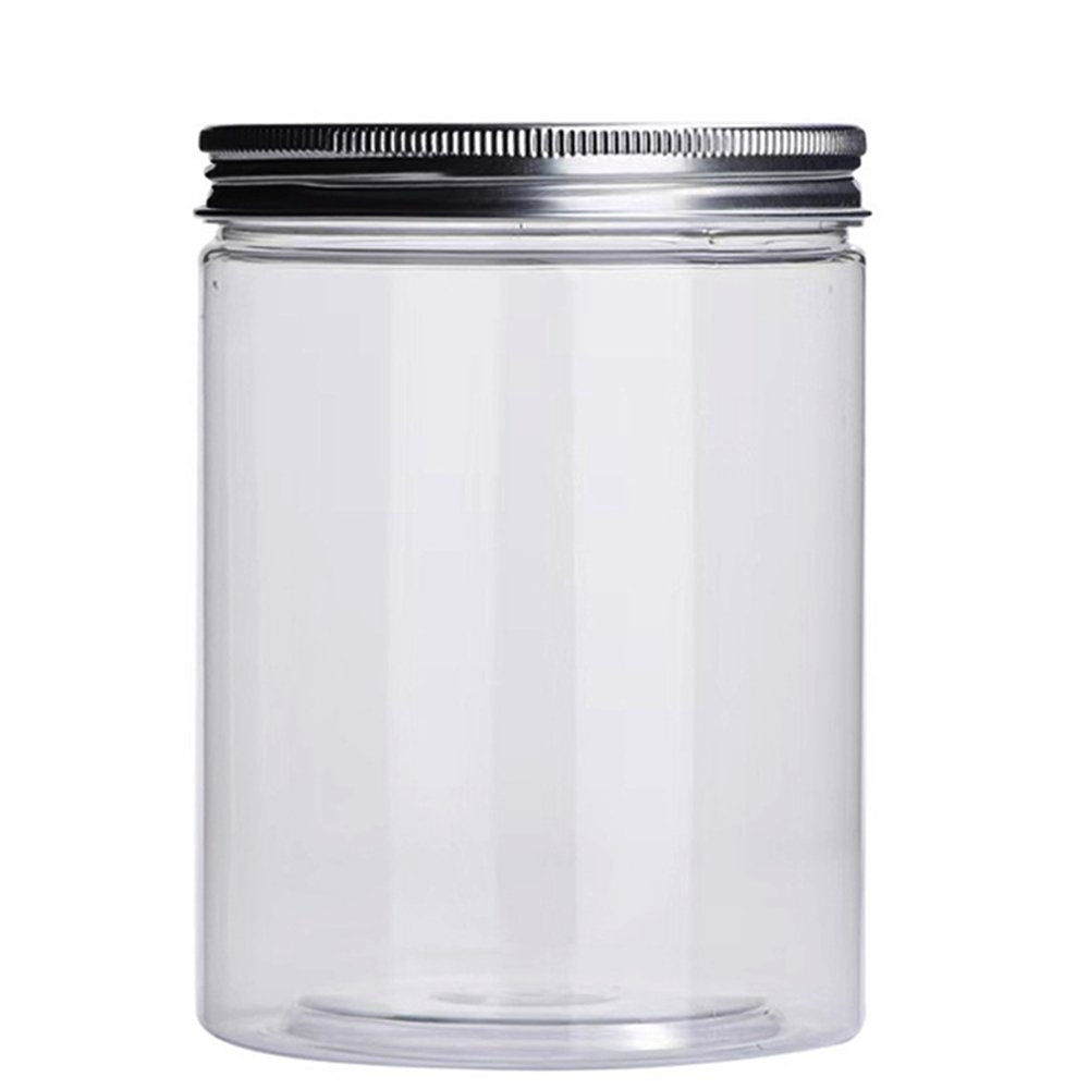 950mL/100mm Neck Straight Sided Plastic Jar With Metal Lid - TEM IMPORTS™