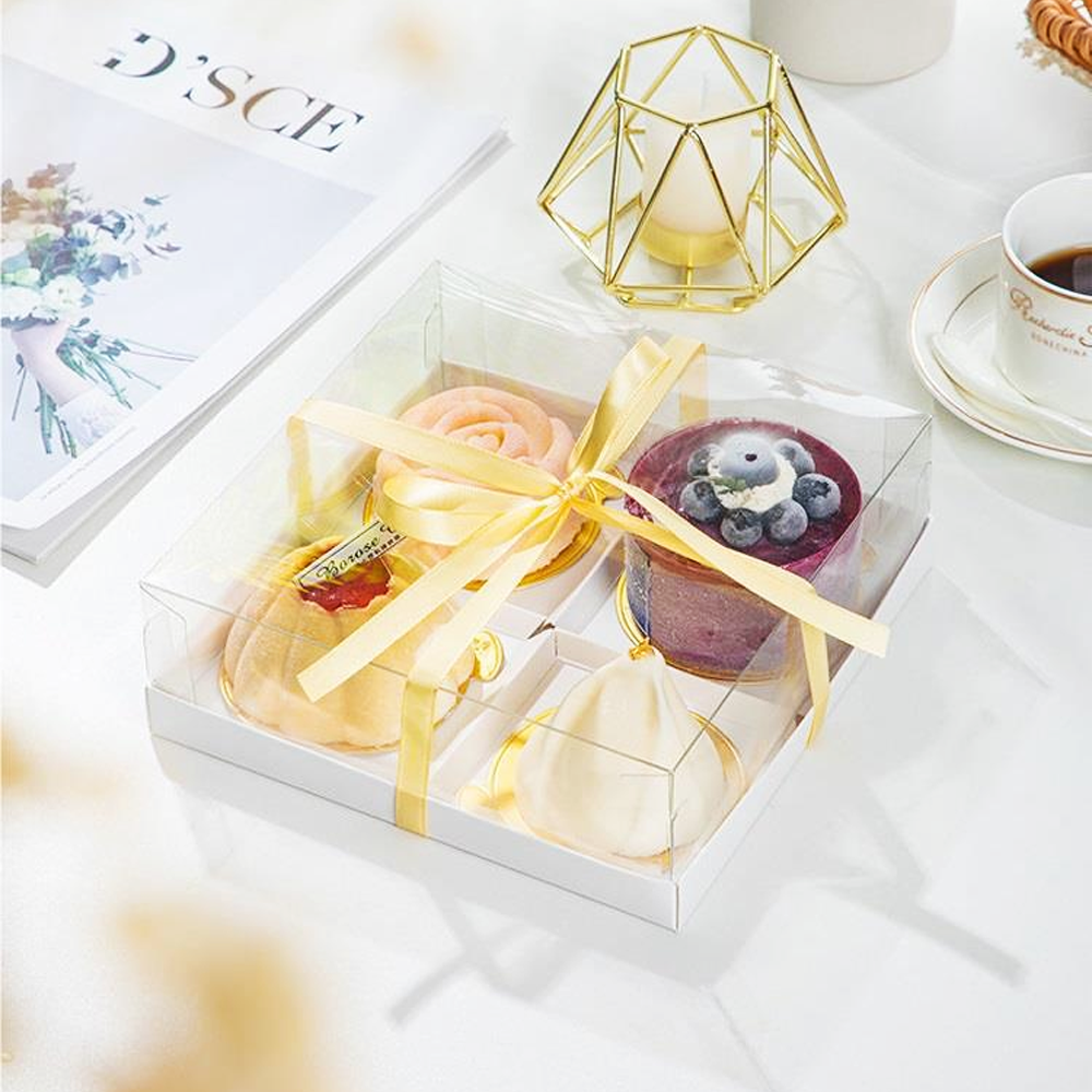 Mini Square Clear Flat Cake Box