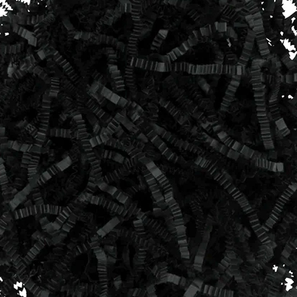 Black Crinkle Paper Shreds Fillers - 250gr Bag - TEM IMPORTS™