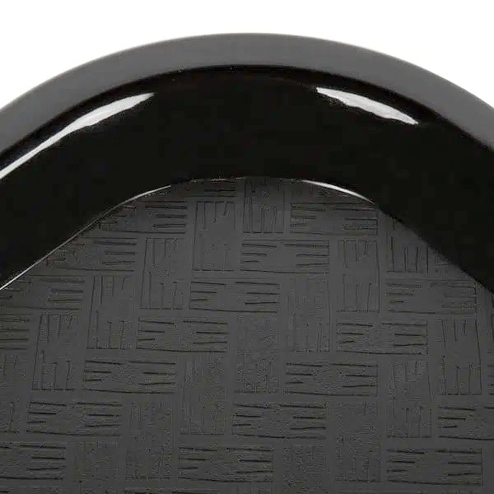 Black Plastic Fast Food Tray - 400x300mm - TEM IMPORTS™