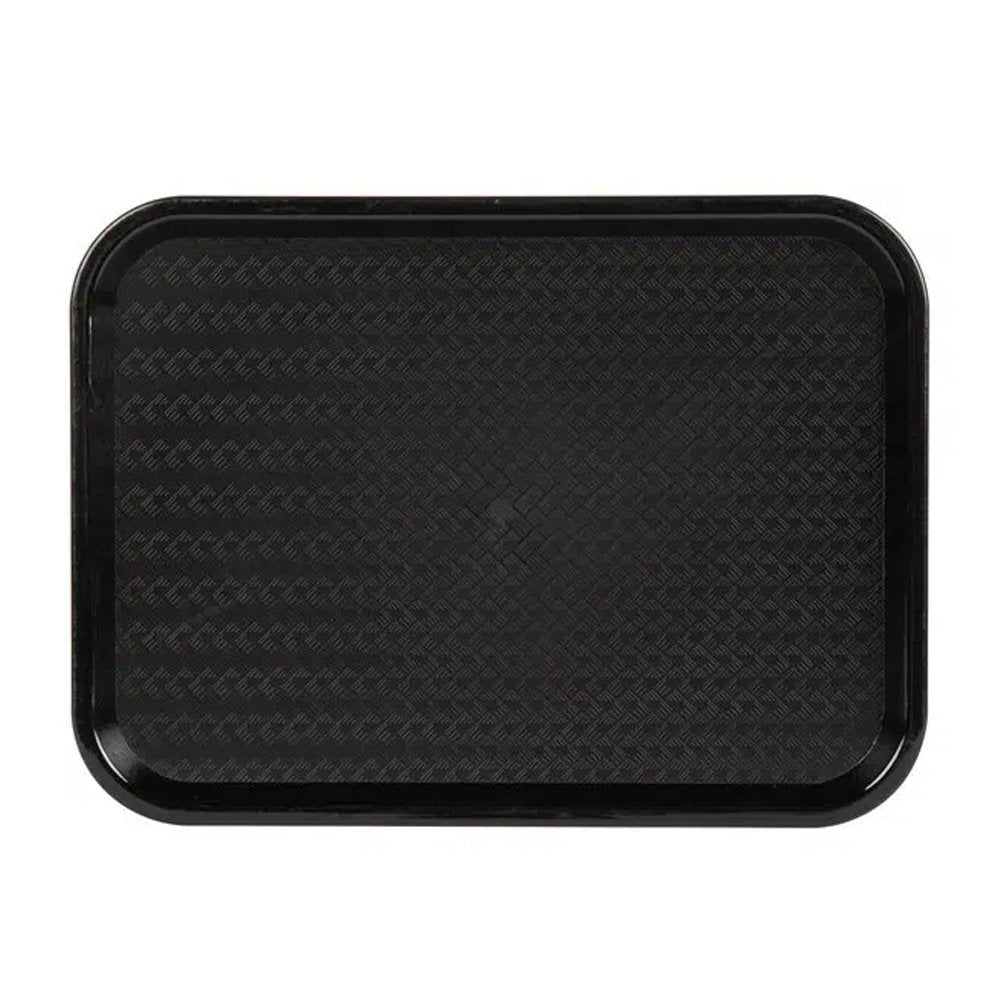 Black Plastic Fast Food Tray - 450x350mm - TEM IMPORTS™