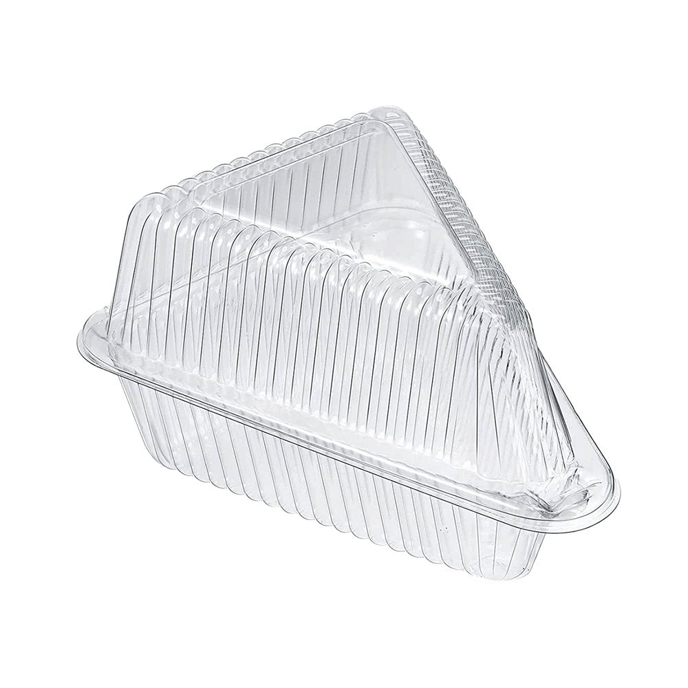 Cake Slice Plastic Hinged Lid Container - TEM IMPORTS™