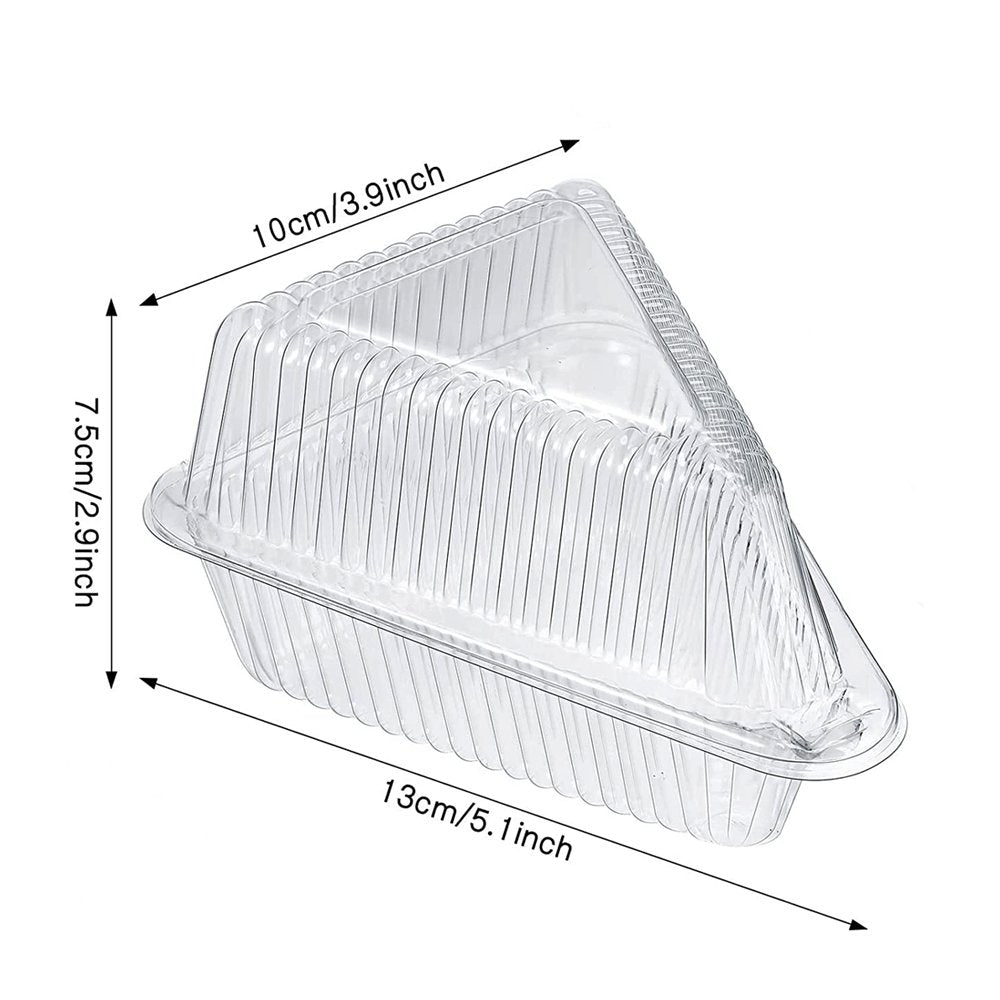 Cake Slice Plastic Hinged Lid Container - TEM IMPORTS™