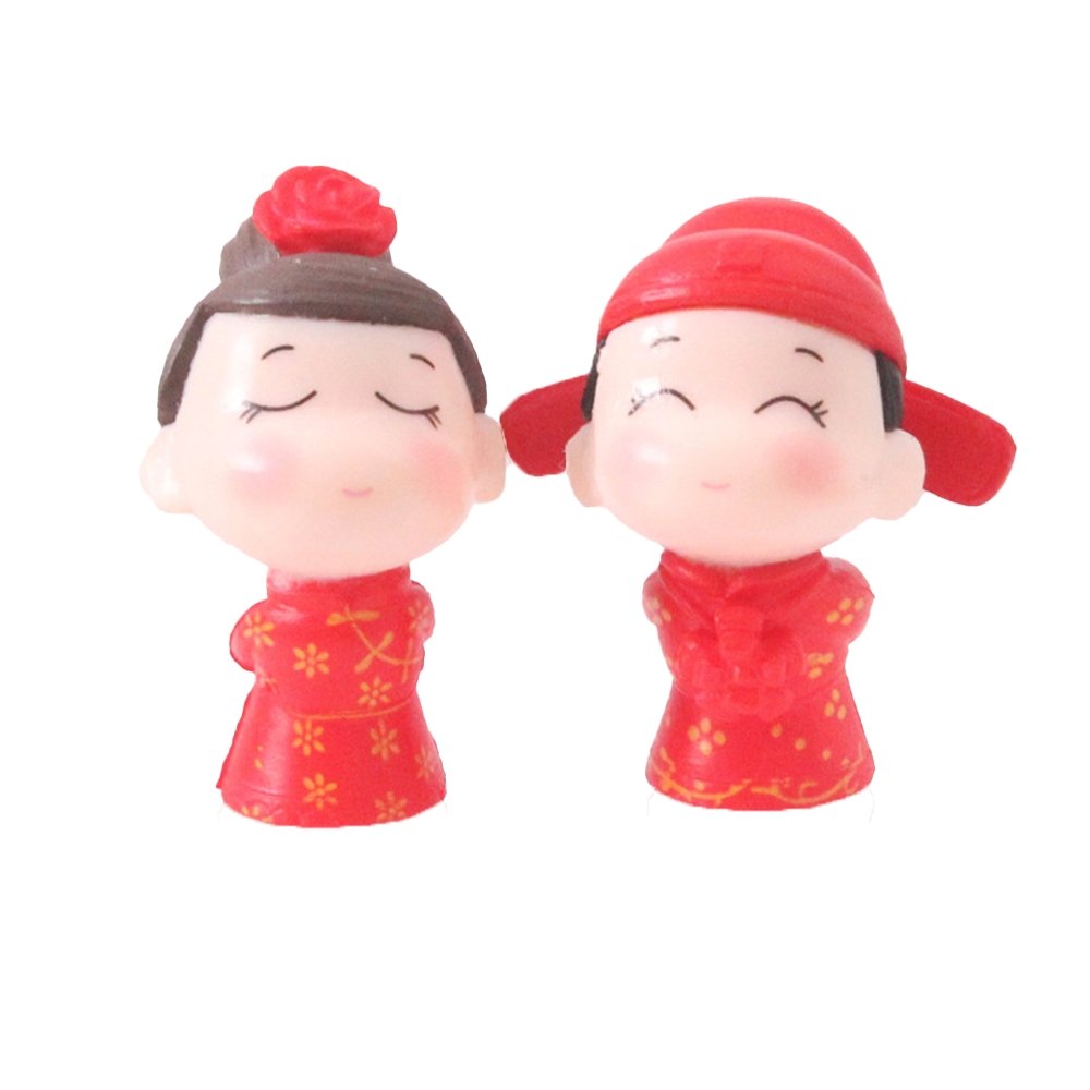 Traditional Chinese Wedding Couple Cake Topper Set - TEM IMPORTS™