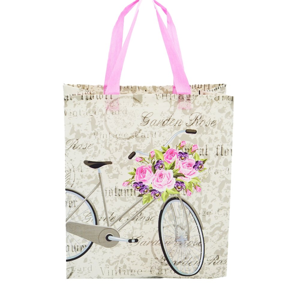 Classic Bicycle Large Coated Non Woven Bags - Pk10 - TEM IMPORTS™