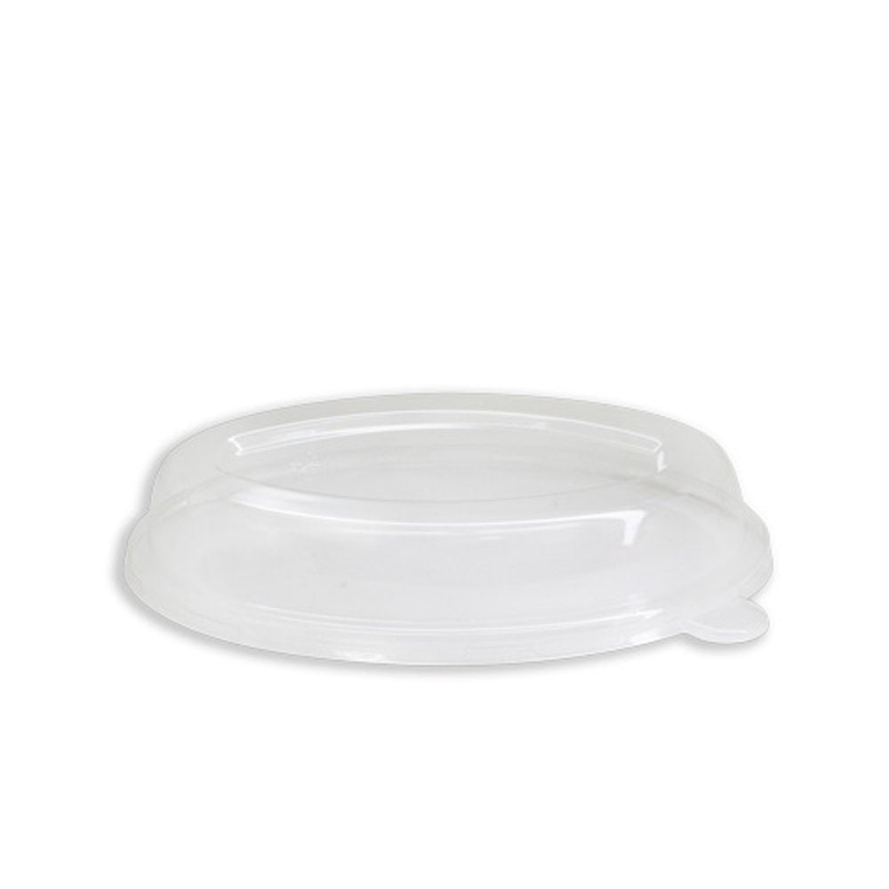 Clear PET Oval Lid For Sugarcane Oval Bowls 550mL