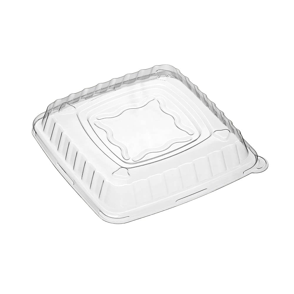 Clear PET Raised Lid For Sugarcane Square Container