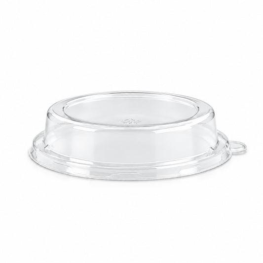 Clear PET Top Hat Lid for 550mL Sugarcane Bowls (Carton of 200)