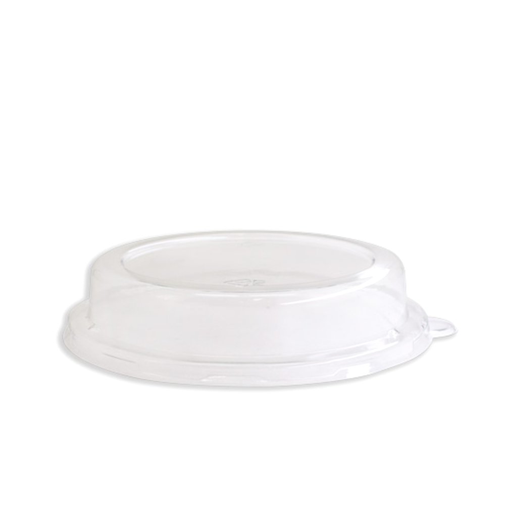 Clear PET Top Hat Lid For Sugarcane Bowls 550mL